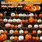 96 Pack Halloween Pumpkin Decorating Stickers - Small Pumpkin Face Stickers Halloween Stickers for Halloween Gifts and Kids Halloween Party Favors, Funny Make DIY Craft Halloween Children Kids Sticker
